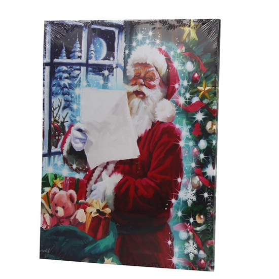Picture of Glezna ar LED 30x40cm Ziemassvētku Vecītis