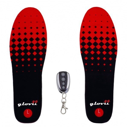 Attēls no Glovii Ogrzewane wkładki do butów z pilotem czarno-czerwone r. 41-46 (GW2L)