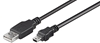 Изображение Goobay 50767 USB 2.0 Hi-Speed cable, black, 1.8 m | Goobay | USB-A to mini-USB