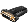 Изображение Goobay | HDMI/DVI-I adapter, gold-plated | 68690 | Black | HDMI female (Type A) | DVI-I female Dual-Link (24+5 pin)