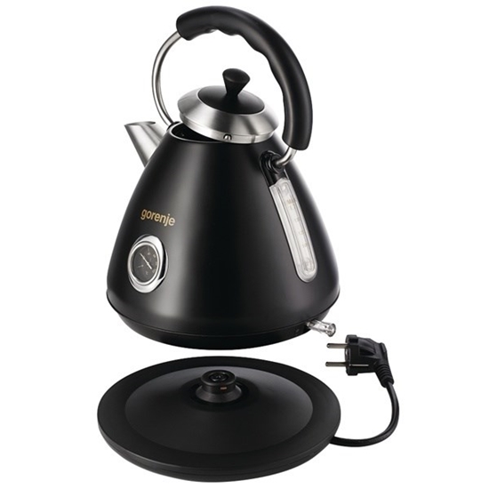 Picture of Gorenje | Kettle | K17CLBK | Electric | 2200 W | 1.7 L | Plastic and metal | 360° rotational base | Black