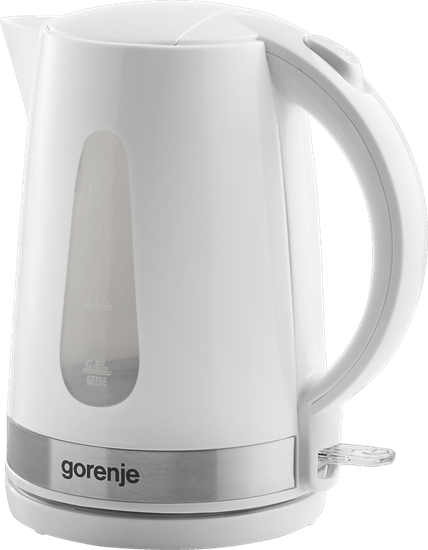 Изображение Gorenje | Kettle | K17WE | Electric | 2200 W | 1.7 L | Plastic + metal | 360° rotational base | White