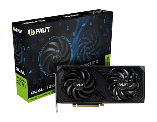 Picture of Graphics Card|PALIT|NVIDIA GeForce RTX 4070|12 GB|GDDR6X|192 bit|PCIE 4.0 16x|GPU 1920 MHz|1xHDMI|3xDisplayPort|NED4070019K9-1047D