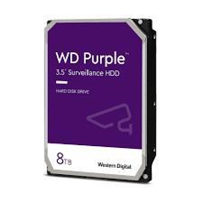 Изображение HDD|WESTERN DIGITAL|Purple|8TB|SATA 3.0|256 MB|5640 rpm|3,5"|WD85PURZ
