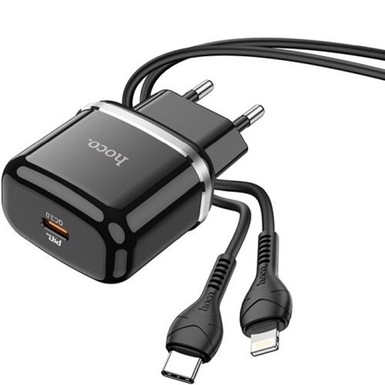 Изображение Hoco N24 Charger Type-C QC3.0 20W + Lightning cable 1m