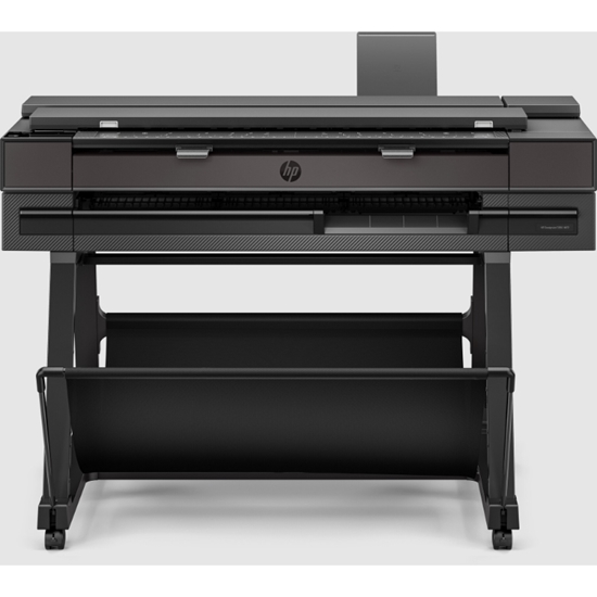 Изображение DesignJet T850 AiO All-in-One Printer/Plotter - 36" Roll/A4,A3,A2,A1,A0 Color Ink, Print/Copy/Scan, Sheet Feeder, Auto Horizontal Cutter, LAN, WiFi, 25 sec/A1 page, 90 A1 prints/hour, with Stand