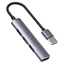 Изображение Hub USB-A; 3x USB-A 2.0; 1x USB-A 5 Gbps Aluminiowy 