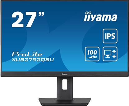 Attēls no 27" ETE IPS-panel, 2560x1440@100Hz, 0,4ms (MPRT), FreeSync, 15cm height adj. stand, Pivot, 250cd/m², HDMI, DisplayPort, Speakers,  USB-HUB 4x3.2