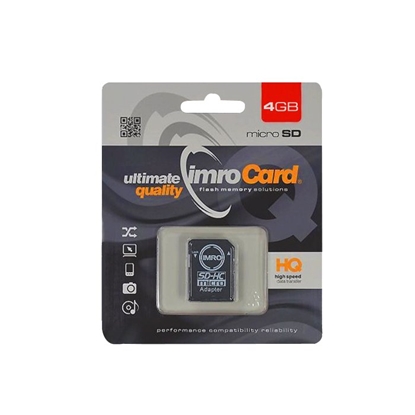 Picture of Imro Memory card microSDHC / 4GB / cl. 10 + Adapter