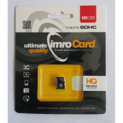 Изображение Imro Memory Card microSDHC 16GB / cl. 6