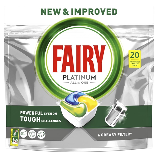 Изображение Indaplovių kapsulės FAIRY Platinum  LEMON, 20 vnt.