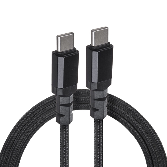 Изображение Kabel 2x USB-C 100W 1m wspierajacy PD przesyl danych do  10Gbps MCE491 Czarny