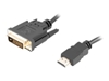 Изображение Kabel HDMI(M)-DVI-D(M) DUAL LINK 1.8 M czarny