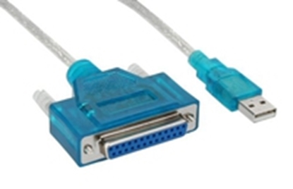 Attēls no Kabel USB InLine USB-A - IEEE 1284 (LPT) 1.8 m Przezroczysty (33397I)