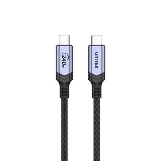 Изображение Kabel USB Unitek USB-C - USB-C 2 m Czarny (C14110GY-2M)