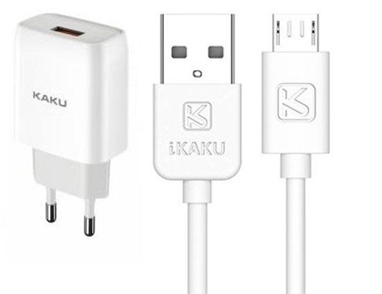 Picture of Kaku KSC-396 Gudrais USB Ligzdu 2.4A Tīkla Lādētājs + USB uz MicroUSB 1m Kabelis