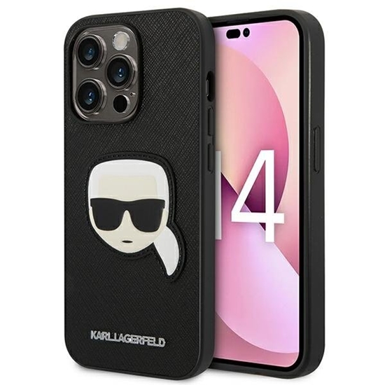 Picture of Karl Lagerfeld KLHCP14LSAPKHK Back Case for Apple iPhone 14 Pro