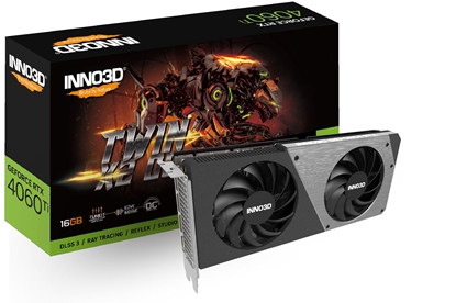 Attēls no Karta graficzna Inno3D GeForce RTX 4060 Ti Twin X2 OC 16GB GDDR6 (N406T2-16D6X-178055N)