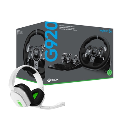 Изображение Spēļu stūre Logitech G920 Racing Wheel + Astro A10 komplekts