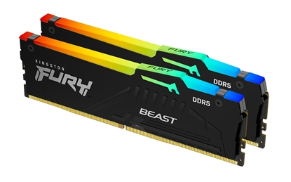 Attēls no Kingston Technology FURY Beast 32GB 6000MT/s DDR5 CL40 DIMM (Kit of 2) RGB