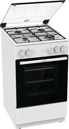 Изображение Gorenje | Cooker | GG5A13WJ | Hob type  Gas | Oven type Gas | White | Width 50 cm | Depth 59.4 cm | 70 L