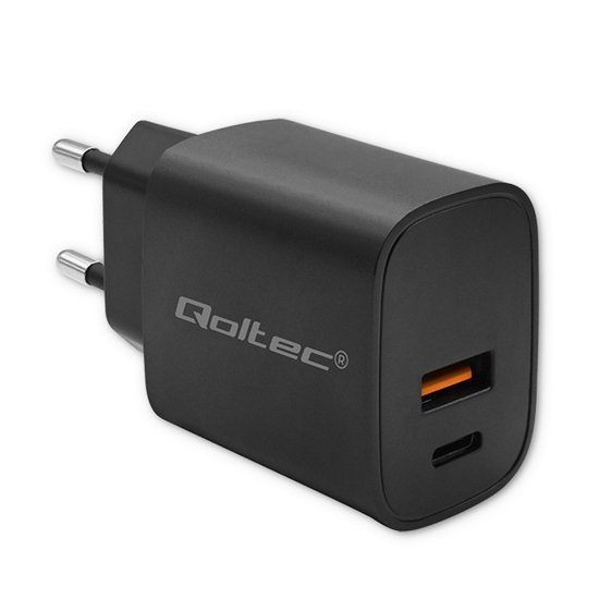 Изображение Ładowarka GaN Power Pro | 1xUSB-C | 1xUSB | 30W | 5-20V | 1.5-3A | Czarna 