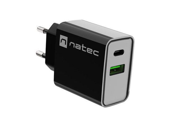 Picture of NATEC Charger Ribera USB-A+USB-C PD 20W