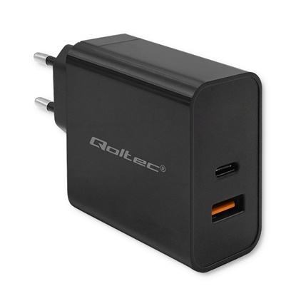 Attēls no Ładowarka Super Quick PD | 1xUSB-C | 1xUSB | 65W | 5-20V |       1.5-3.25A | Czarna 