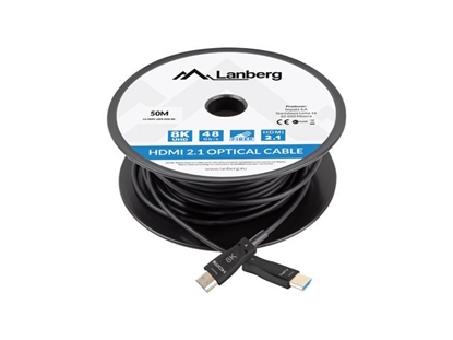 Attēls no LANBERG CABLE HDMI M/M V2.1 50M 8K OPTICAL AOC