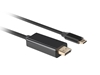 Picture of Lanberg CA-CMDP-10CU-0010-BK video cable adapter 1 m USB Type-C DisplayPort Black