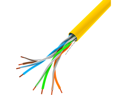 Attēls no LANBERG LAN UTP CABLE 100MB/S 305M WIRE CCA YELLOW