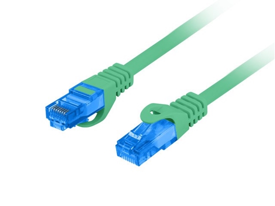 Picture of LANBERG PATCHCORD S/FTP CAT.6A 0.5M GREEN LSZH