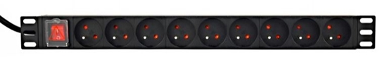 Picture of Listwa zasilająca rack PDU 9xFR 1U 16A FR 2m 