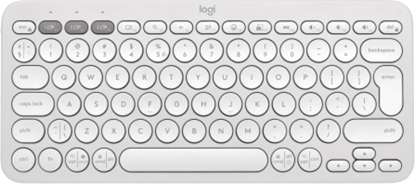Attēls no Logitech Pebble Keys 2 K380s keyboard RF Wireless + Bluetooth QWERTY US International White