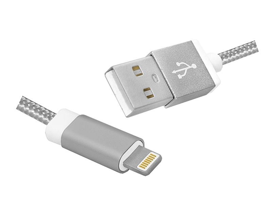 Picture of LX8447 Kabelis USB - iPhone, 1m, sudrabs