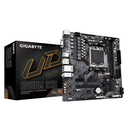 Изображение Pagrindinė plokštė Gigabyte  B650M S2H 1.0 M/B  Processor family AMD  Processor socket AM5  DDR5