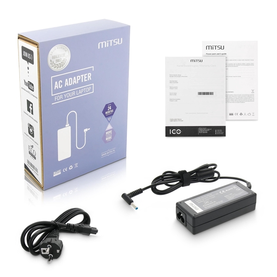 Изображение mitsu notebook charger/charger ZM/HP195333P 19,5v 3,33a (4,5x3,0 pin) - hp 65W