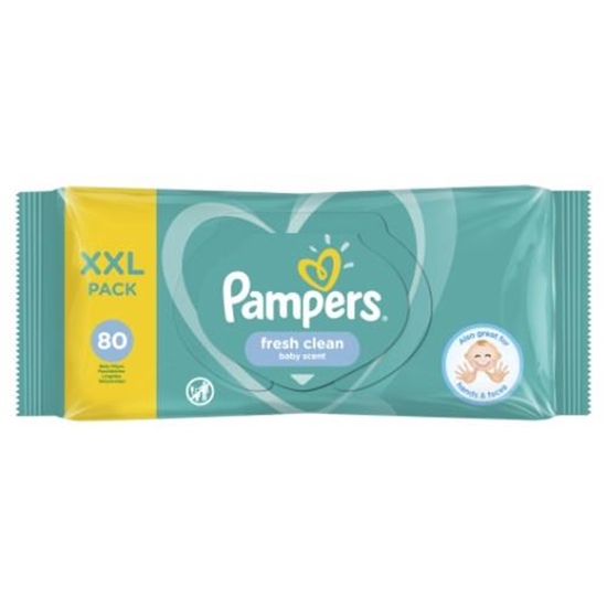 Изображение Mitrās salvetes PAMPERS Fresh Clean, 80 gab.