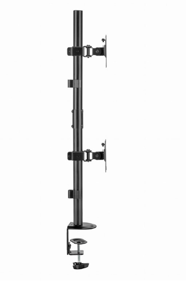 Picture of Monitora stiprinājums Gembird Adjustable 2-display Vertical Desk Mount