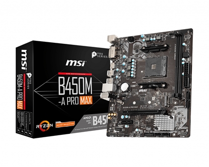 Attēls no MSI B450M-A PRO MAX motherboard AMD B450 Socket AM4 micro ATX