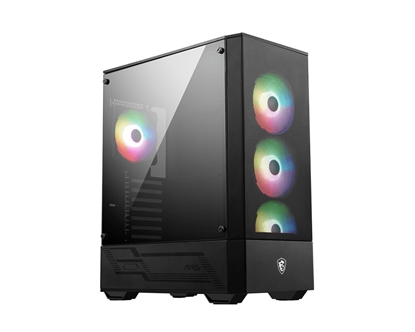 Изображение MSI MAG FORGE 112R computer case Midi Tower Black, Transparent