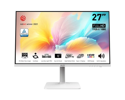 Изображение MSI Modern MD2712PW computer monitor 68.6 cm (27") 1920 x 1080 pixels Full HD LCD White