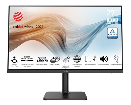 Изображение MSI Modern MD272XP computer monitor 68.6 cm (27") 1920 x 1080 pixels Full HD LCD Black