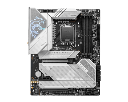 Изображение MSI | MPG Z790 EDGE TI MAX WIFI | Processor family Intel | Processor socket LGA1700 | DDR5 | Supported hard disk drive interfaces SATA, M.2 | Number of SATA connectors 8