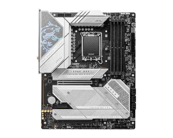 Изображение MSI | MPG Z790 EDGE TI MAX WIFI | Processor family Intel | Processor socket LGA1700 | DDR5 | Supported hard disk drive interfaces SATA, M.2 | Number of SATA connectors 8