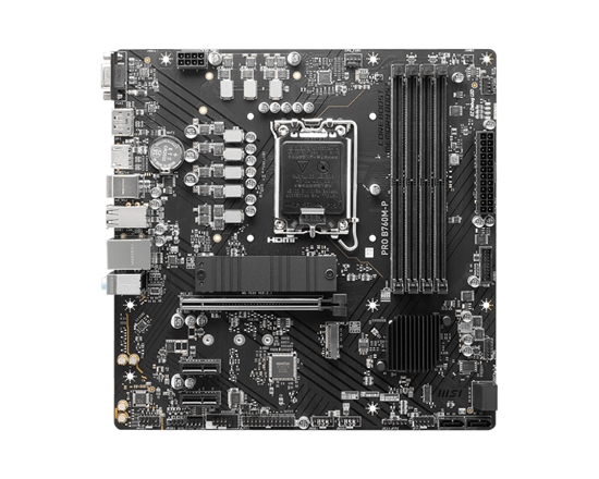 Изображение MSI PRO B760M-P motherboard Intel B760 LGA 1700 micro ATX