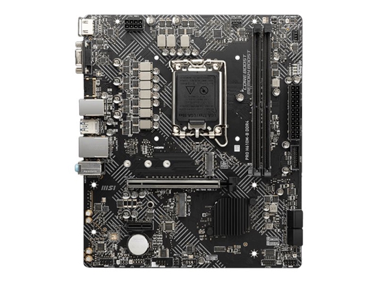 Picture of MSI | PRO H610M-G | Processor family Intel | Processor socket LGA1700 | DDR5 | Supported hard disk drive interfaces SATA, M.2 | Number of SATA connectors 4