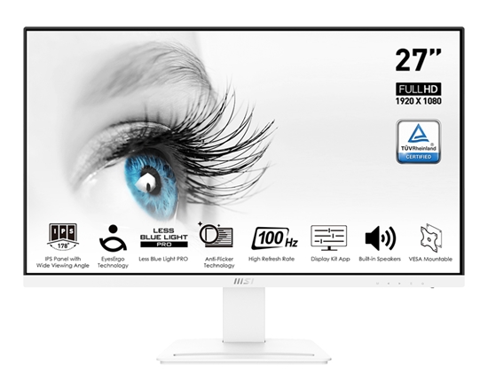 Изображение MSI Pro MP273AW computer monitor 68.6 cm (27") 1920 x 1080 pixels Full HD LED White