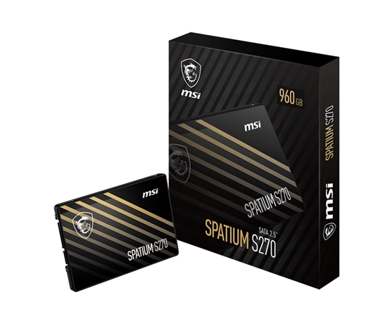 Изображение MSI SPATIUM S270 SATA 2.5 960GB internal solid state drive 2.5" Serial ATA III 3D NAND