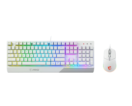 Picture of MSI | Vigor GK30 COMBO WHITE | Keyboard and Mouse Set | Wired | Mouse included | US | White